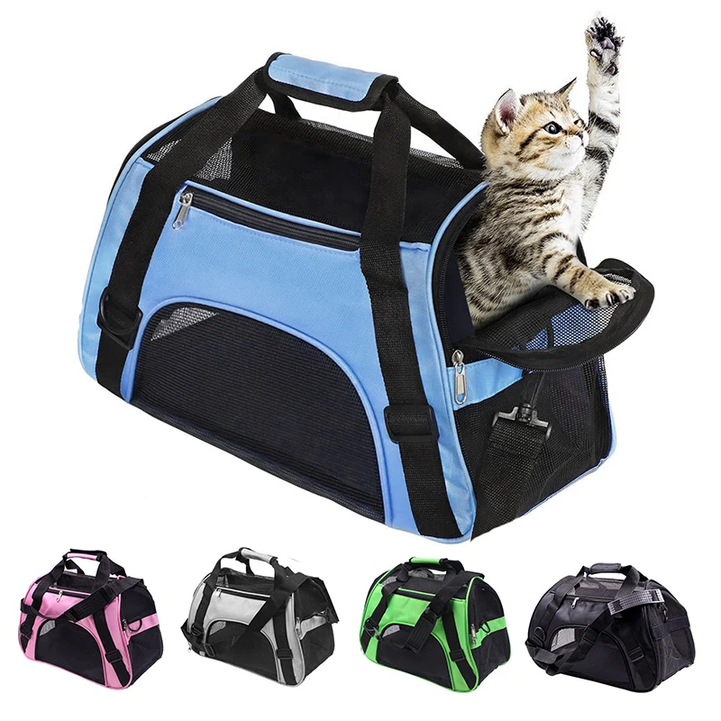 

Portable Pet Bag Pink Dog Carrier Bags Blue Cat Carrier Outgoing Travel Accessories Breathable Pets Handbag for Small Dogs Cat