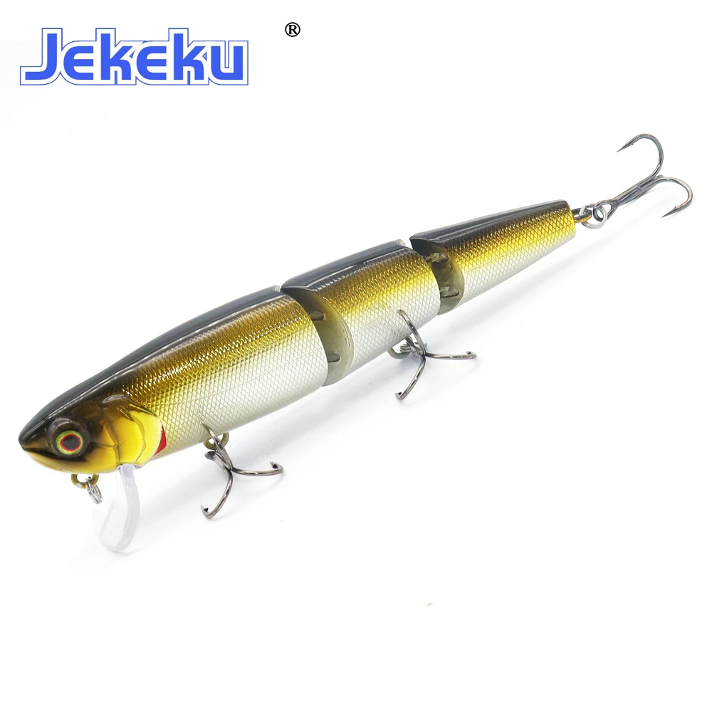 Фото Новая трехсекционная рыболовная приманка JEKEKU Lure110m20g, свимбейт, шарнирная погружная многосекционная приманка для форели, окуня, щуки №4