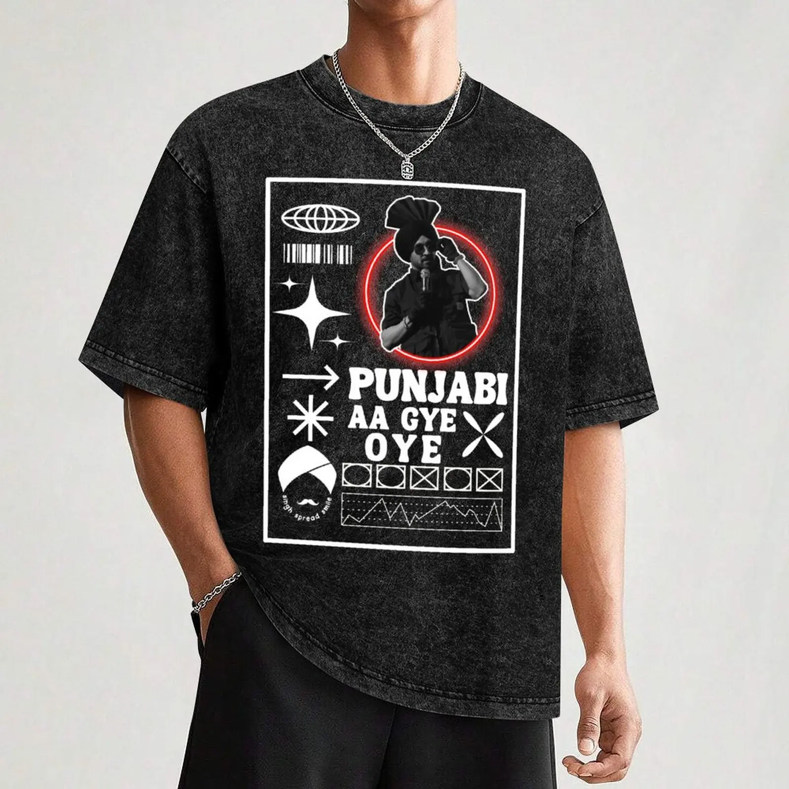 Футболка Punjabi Aa Gye Oye одежда на день Святого Валентина тяжелые весы заготовки