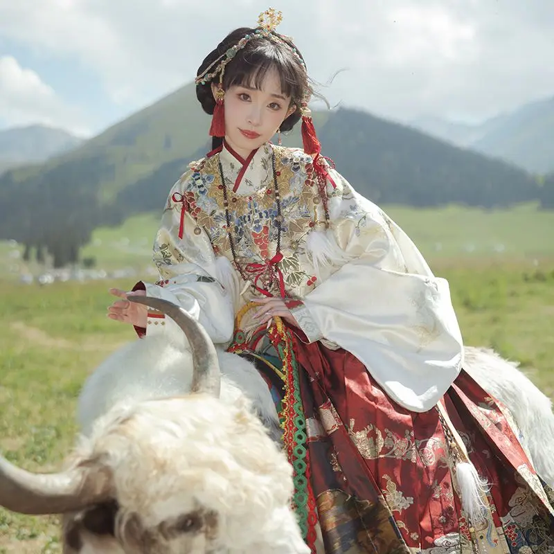 Женский жакет с вышивкой династии Мин Hanfu Роскошный золотым облаком и