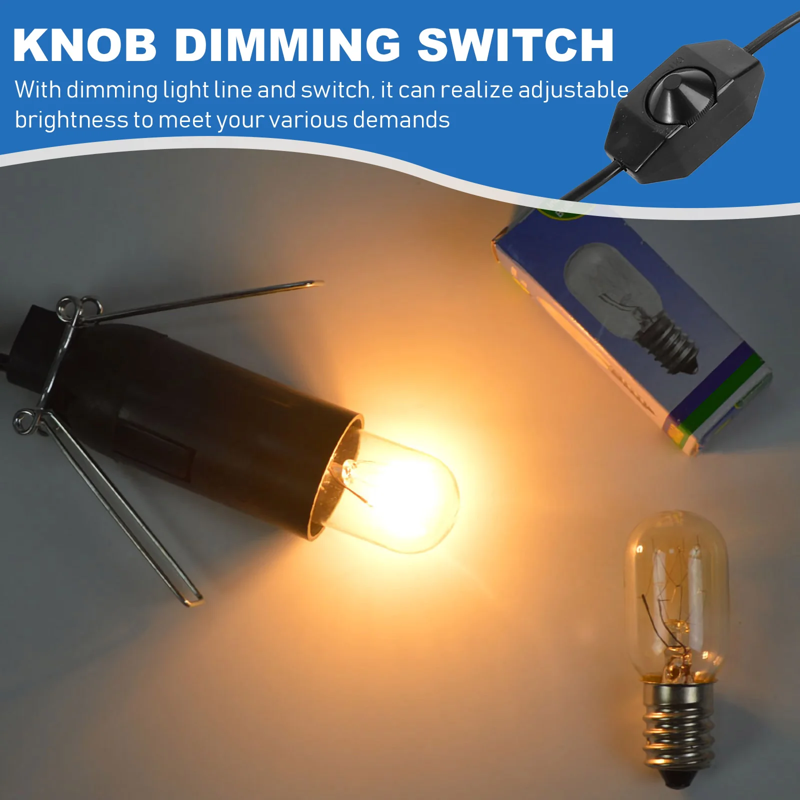 Вольфрамовая Лампа накаливания E14 15 Вт и кабель переключателя света с