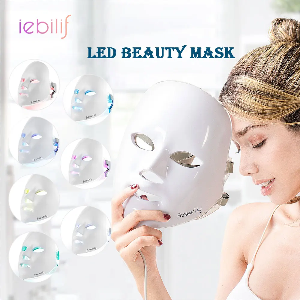 

No-Box 7 Colors Light Facial Mask Skin Rejuvenation Face Care Treatment Beauty LED Photon Therapy Anti Acne Whitening Face Mask