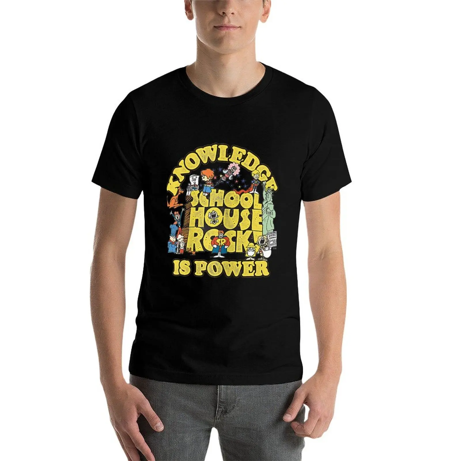 Фото Футболка Schoolhouse Rock Knowledge Is Power Logo Group, стильный топ с короткими рукавами и графическим принтом №3
