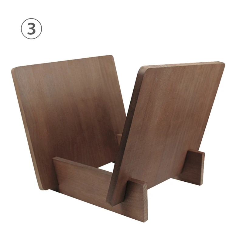 Держатель для виниловых записей подставка из твердой древесины Настольная