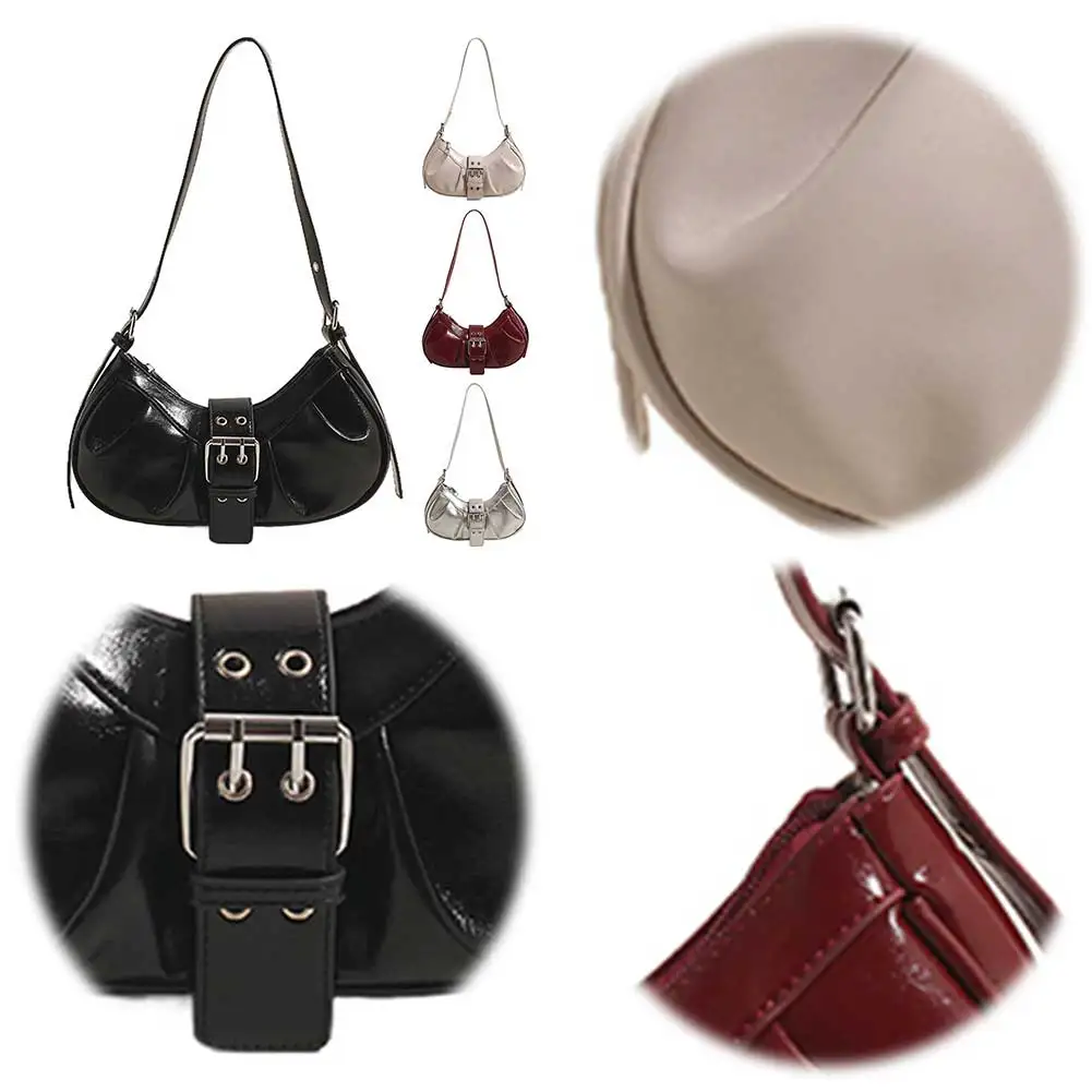 Сумка через плечо из искусственной кожи Y2K для женщин сумка с регулируемым