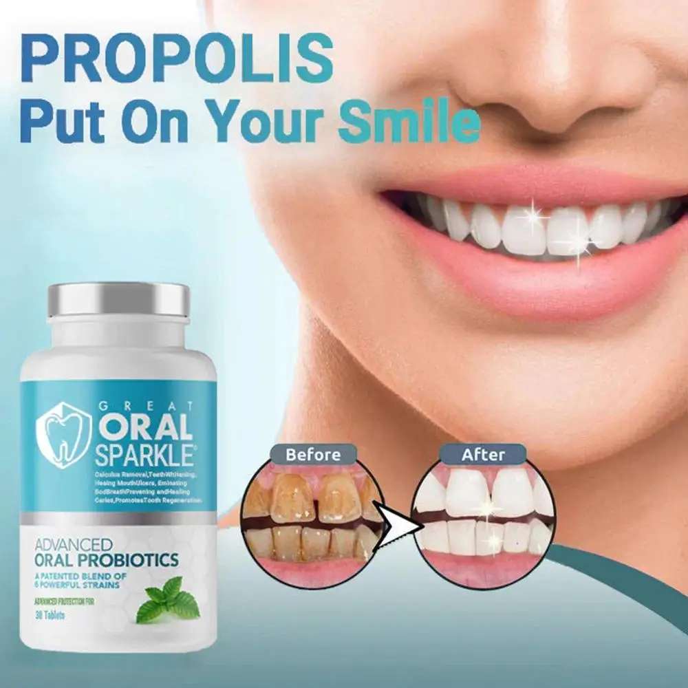 

Probiotic Solid Toothpaste Tablets Peach/Mint Flavors Teeth Whitening Charcoal Remove Smoke Stains Bad Breath Fresh Mouthwash