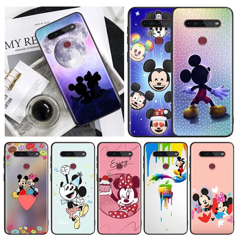

Minnie Mickey Mouse Smart Phone Case Black For LG Q60 V60 V50S V50 V40 V35 V30 K92 K71 K61 K62 K51S K42 K41S K50S K22 G8S ThinQ