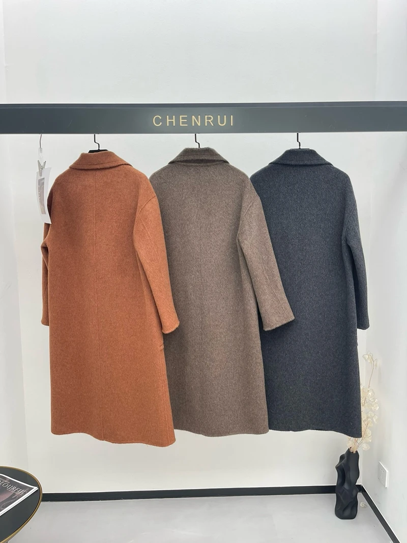 ANFEIOUNA женское шерстяное пальто 2024 зимняя шерстяная верхняя одежда высшего