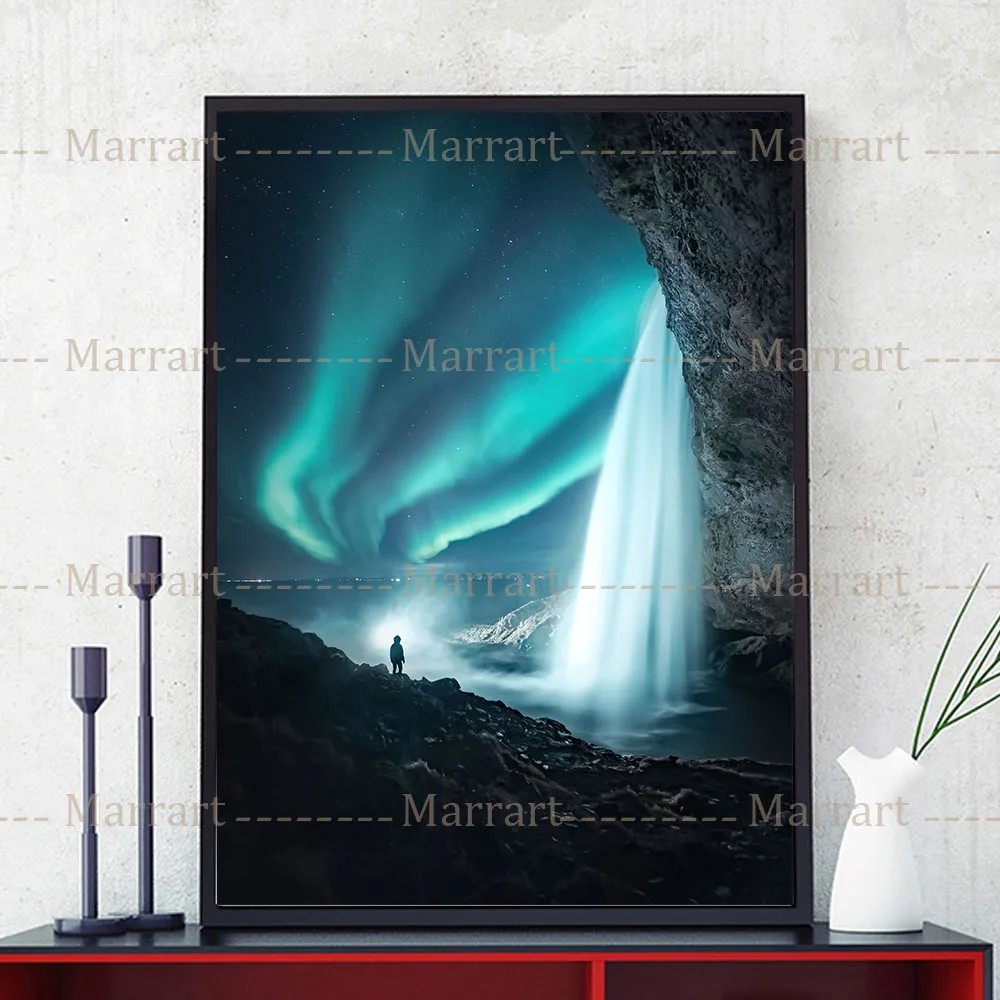 Исландская мечтательная Аврора современное искусство принт Следуйте Аврору
