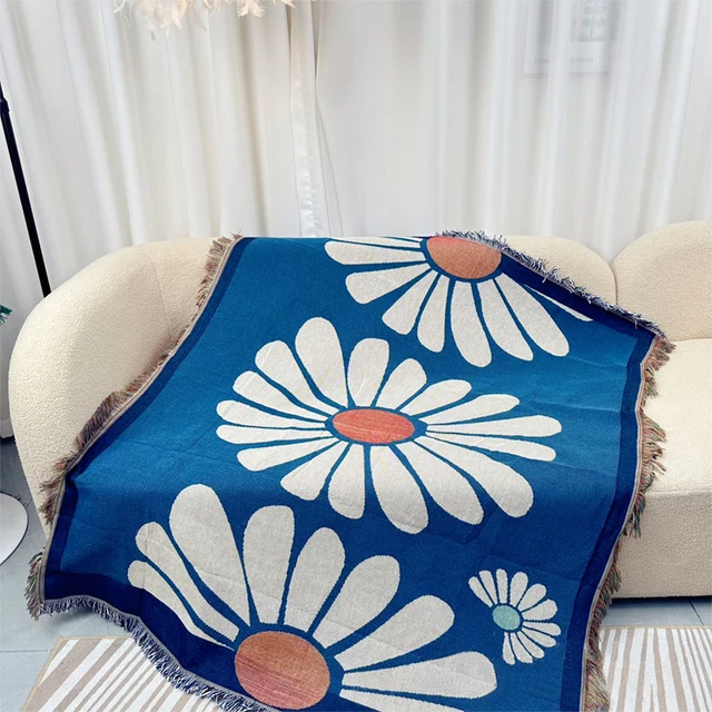 

Японский абстрактный плед из полиэстера и хлопка 160x130 см