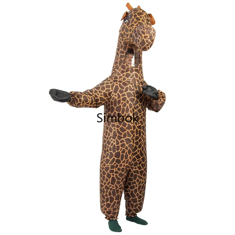 Giraffe Inflatable Costume for Adult Men and Women, Animal Cosplay, Walking Clothing Suit, Halloween and Christmas