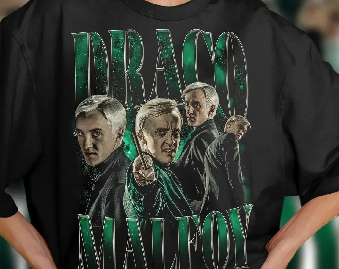 Лимитированная винтажная футболка Draco Malfoy, футболка унисекс с графическим рисунком, футболка в стиле ретро 90-х годов, футболка в подарок для женщин и мужчин (art.: 3920c8edd3407) - 3920c8edd3407