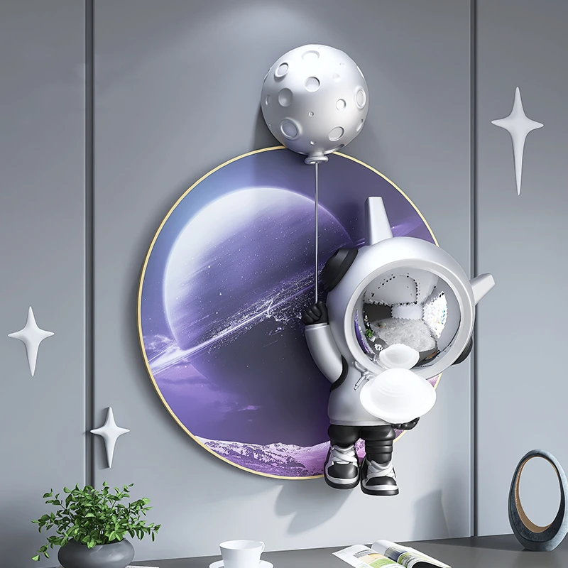 

Настенная 3D статуя кролика астронавта, домашний декор, крыльцо, диван, фон, Настенная декоративная подвесная картина, детская комната, спальня, Настенная картина