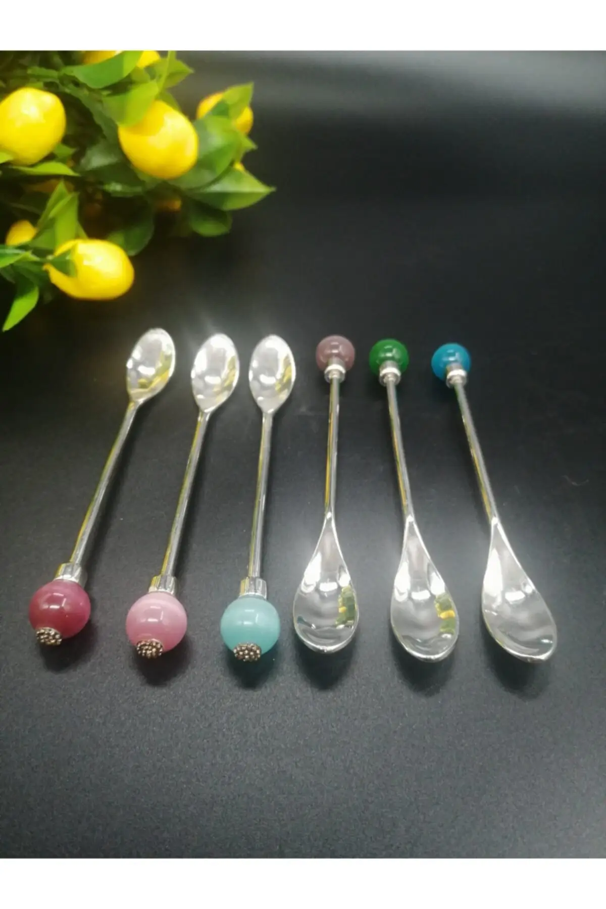

Nickel Cubic Zirconia Asorti 6'lı Tea Spoon
