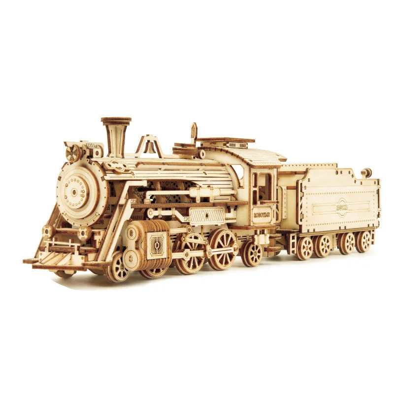 

Гоночный автомобиль Robotime, поезд, грузовик, джип «сделай сам», 3D сборная деревянная игрушка ручной работы, набор для строительства, пазл, игрушки, подарок для детей, подростков