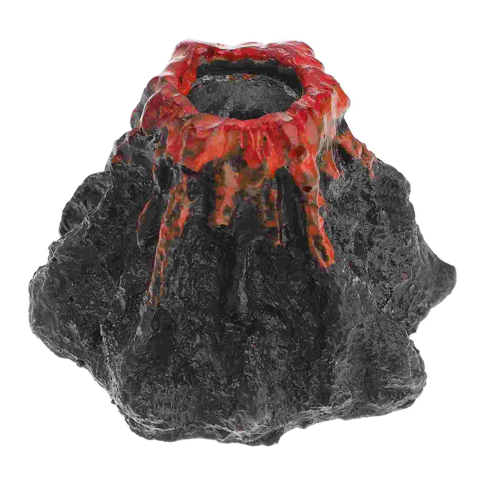 

Decor Volcano Volcanic Tank Fish Aquarium Artificial Decorations Decoration Bubbler Underwater Resin Fake Sculpture Mini Statue