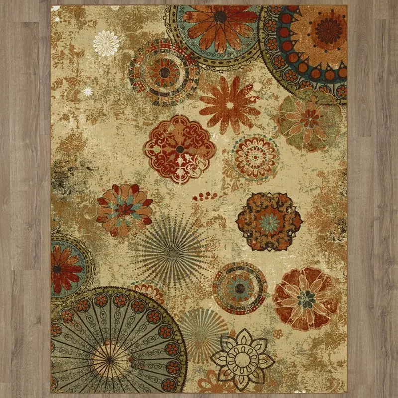 

Beautiful Alexa-Style Medallion Multi-Colored Area Rug to Make Your Room Sparkle, 5'x8' Size Perfect for Any Home.