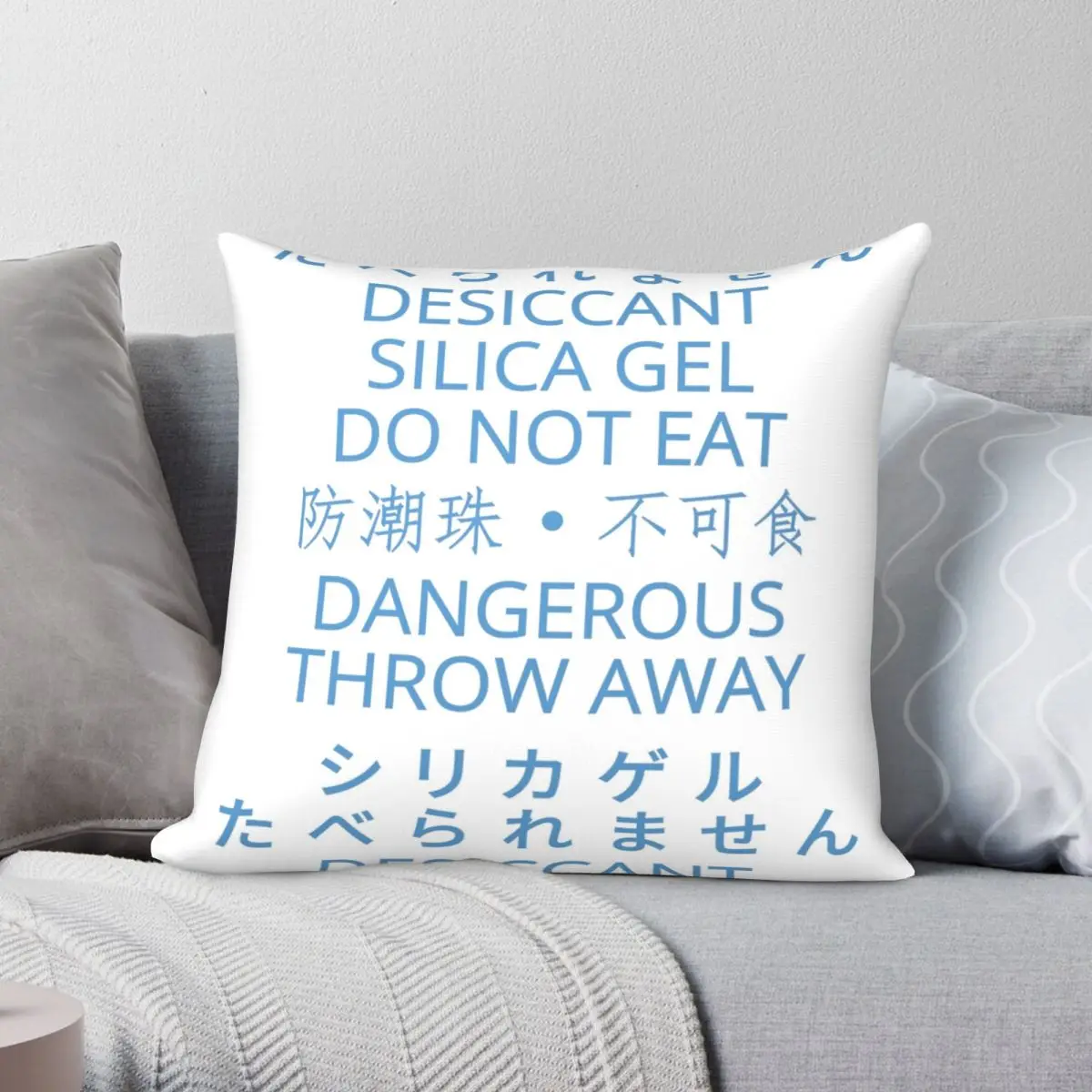 

Desiccant Silica Gel Variation Square Pillowcase Polyester Linen Velvet Pattern Zip Decor Throw Pillow Case Room Cushion Cover