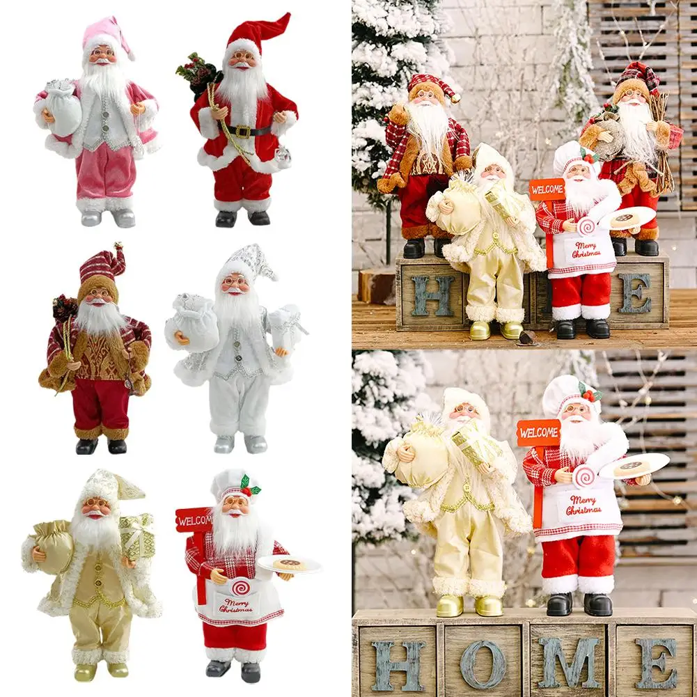 Santa Claus Doll Merry Christmas Decorations 2023 For Home Christmas Ornaments Navidad Natal Xmas Gifts Happy New Year 2024 B2N4