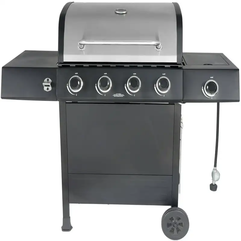

Propane Gas Grill with Side Burner, Stainless Steel & Black Funda para parrilla Grill cover waterproof Bbq grill cover Smoke ge