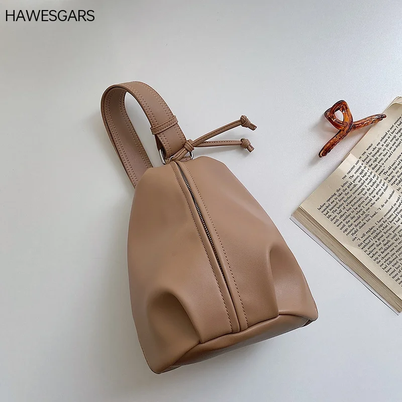 

HAWESGARS New Womens Korean Style Fashion One Shoulder Slant Bucket Bag