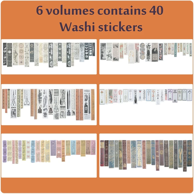 240 шт. винтажные наклейки в виде растений |