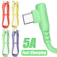 5a elbow liquid silicone data cable type c mobile phone fast charging cord for android port micro usb data cords