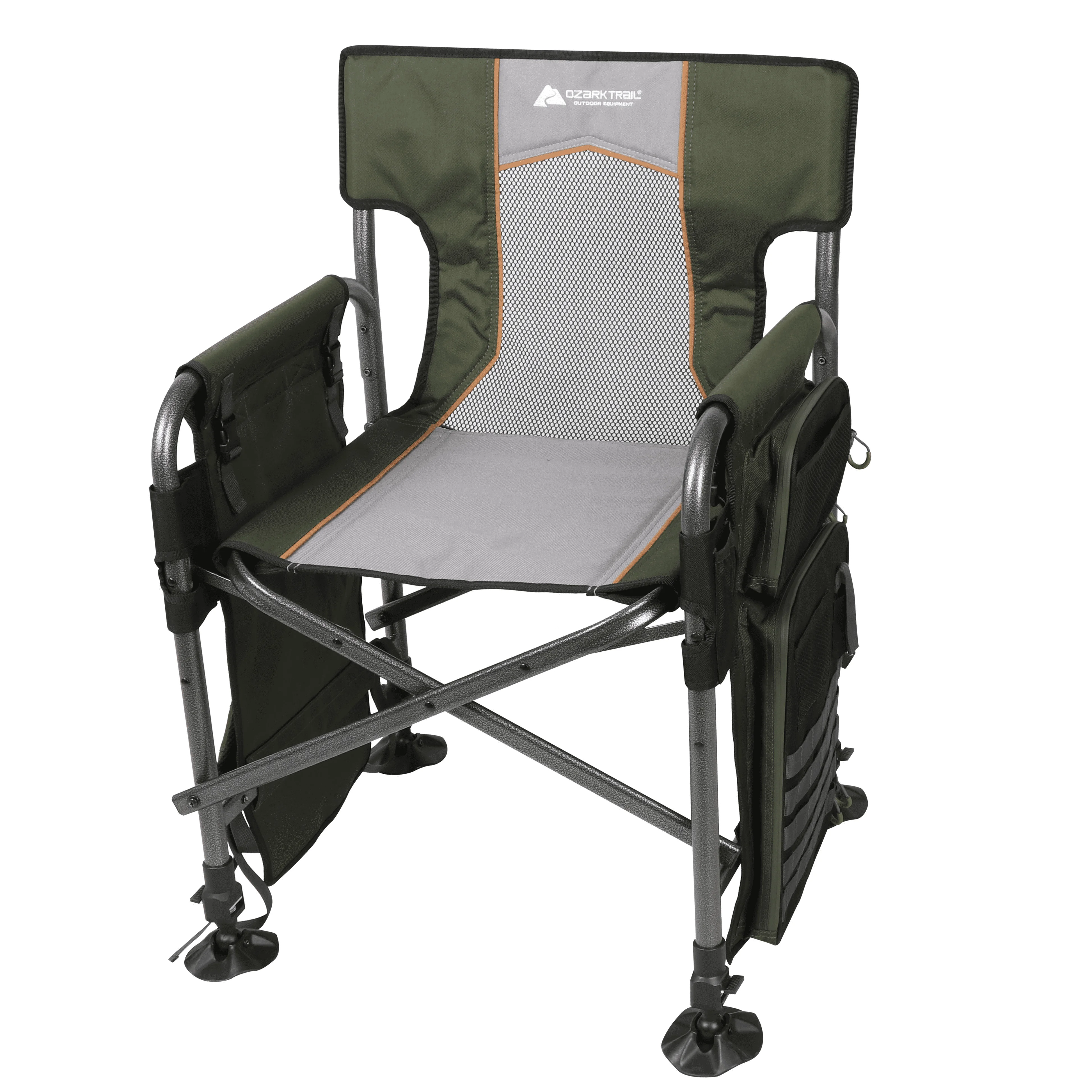 

Fishing Steel Director's Chair with Rod Holder, Green