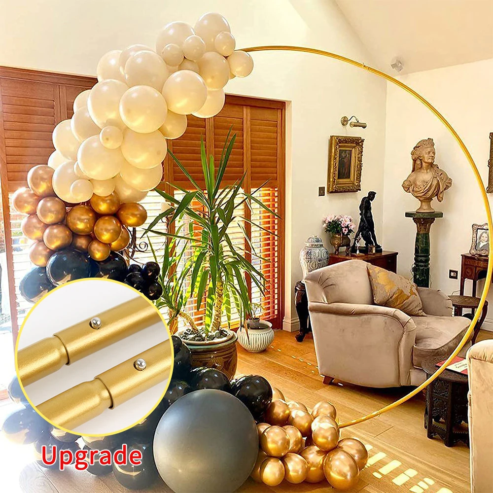Wedding decorations Round Gold Metal Wedding Arch Photo Booth Backdrop Stand for Birthday Party