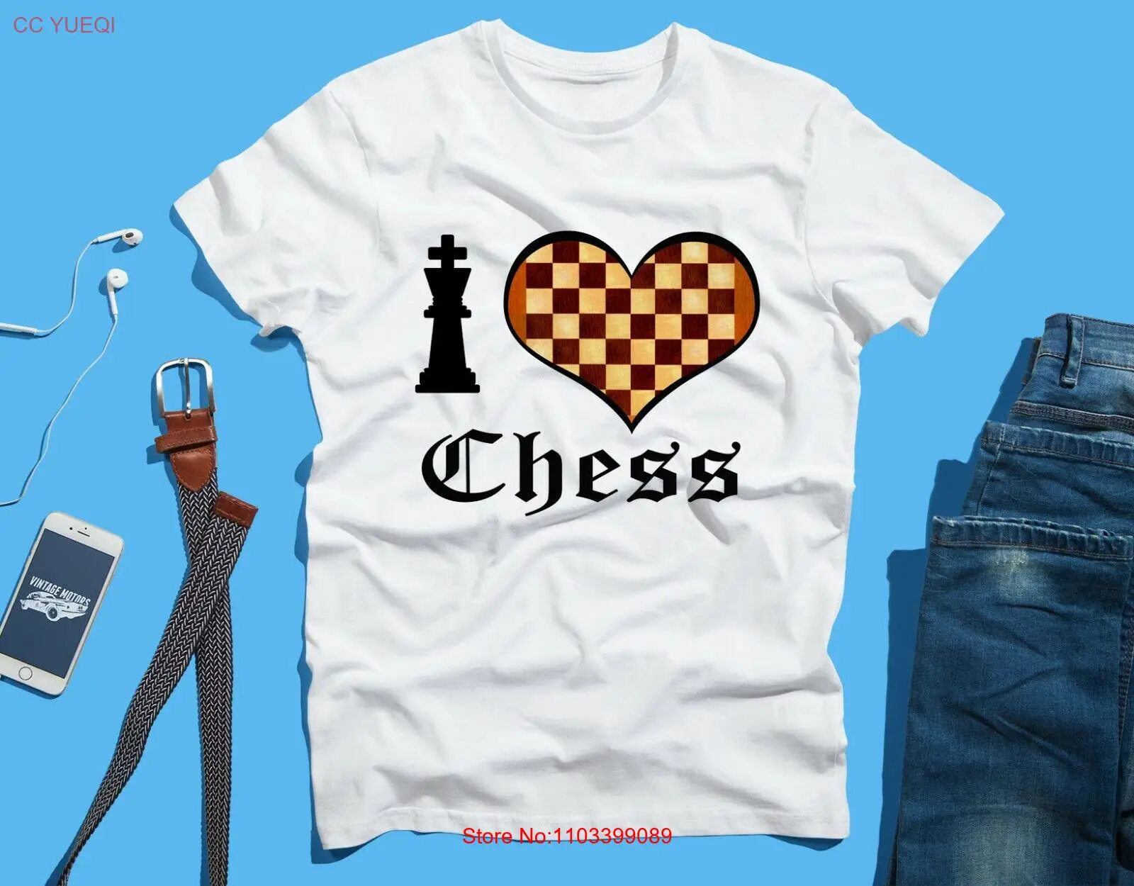 Я люблю шахматы забавная новинка футболка-футболка