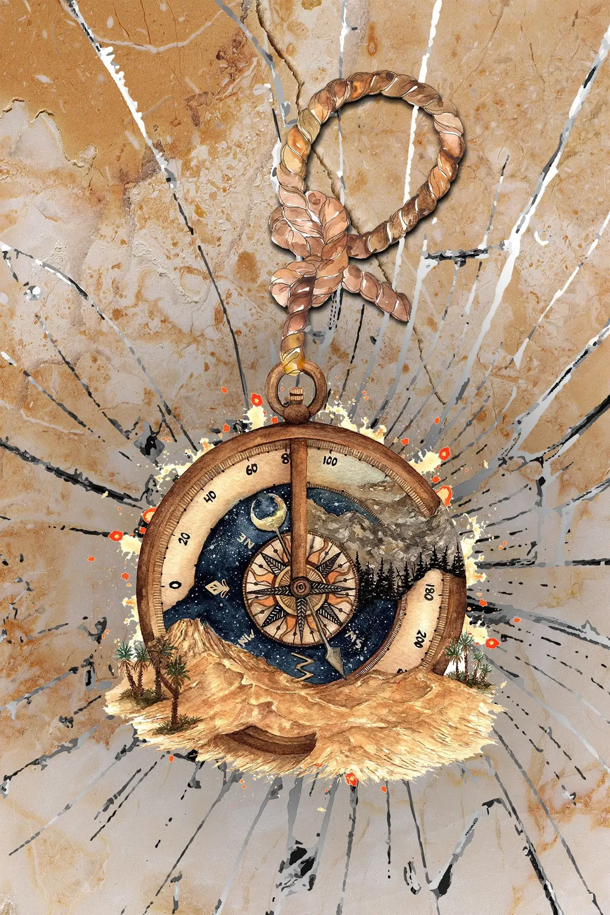 

Чехол для ковровых покрытий с цифровым принтом, с компасом