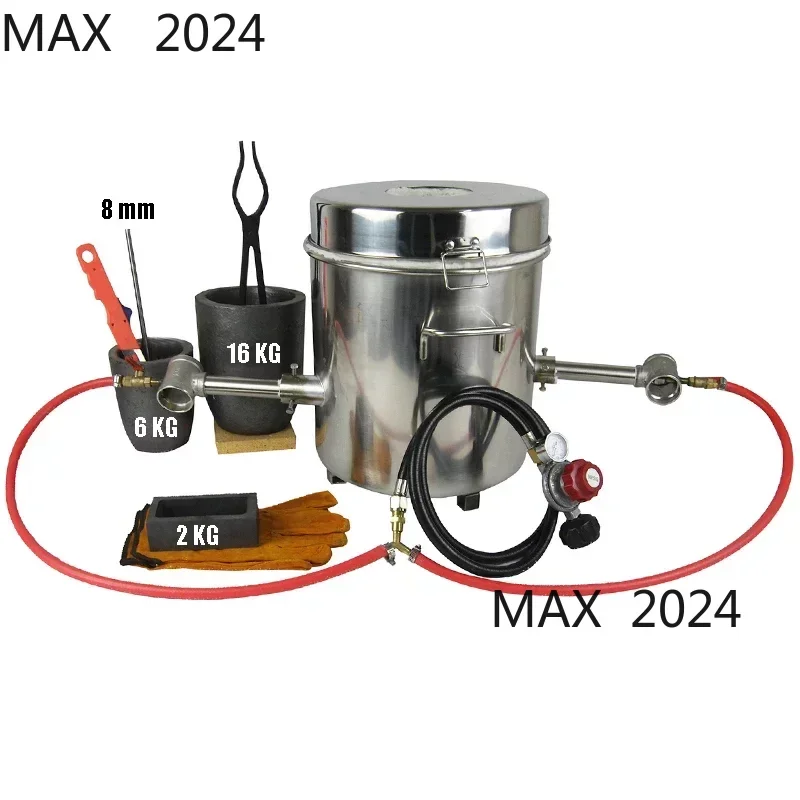 Набор газовой печи для плавления металла 16 кг 2642 °F / 1450 °C
