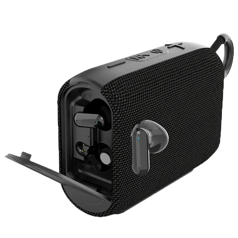Фото Rockmia EBS-036 Качественный бас-звук 2 в 1, Bluetooth-динамик и наушники TWS EBS-036, тканевая сетка с ручкой №3