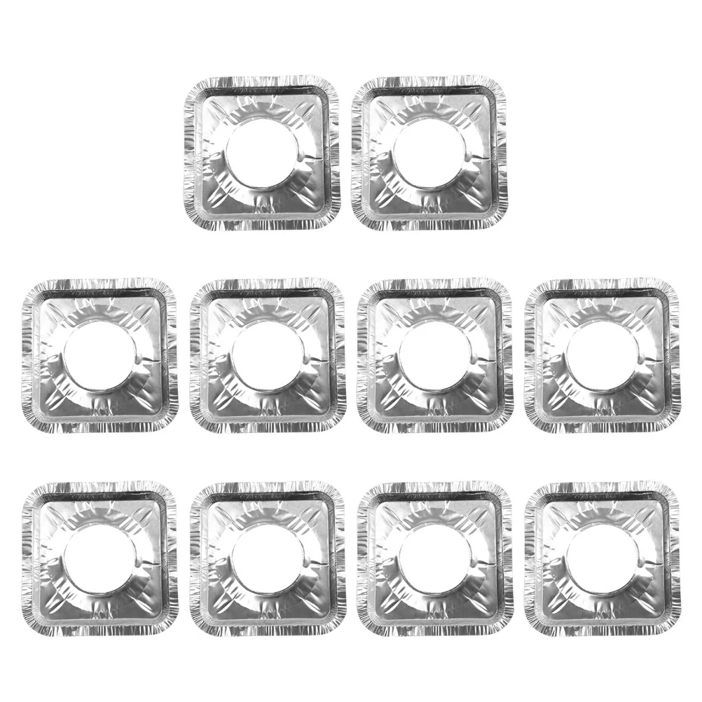 

10 PCS Cleansing Pads Aluminum Foil Stove Burner Covers Liners Gas Stoves