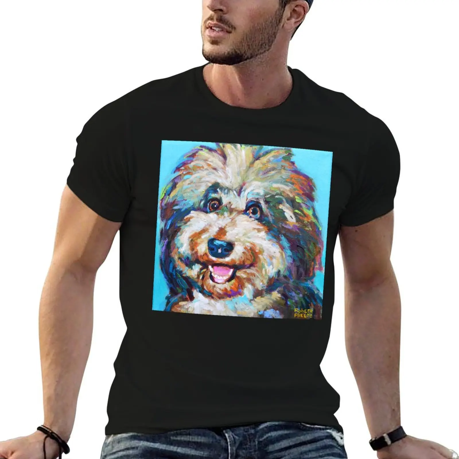 Фото Футболка Olivia, модель AussieDoodle, мужская футболка, повседневная мужская футболка, роскошная мужская футболка №1