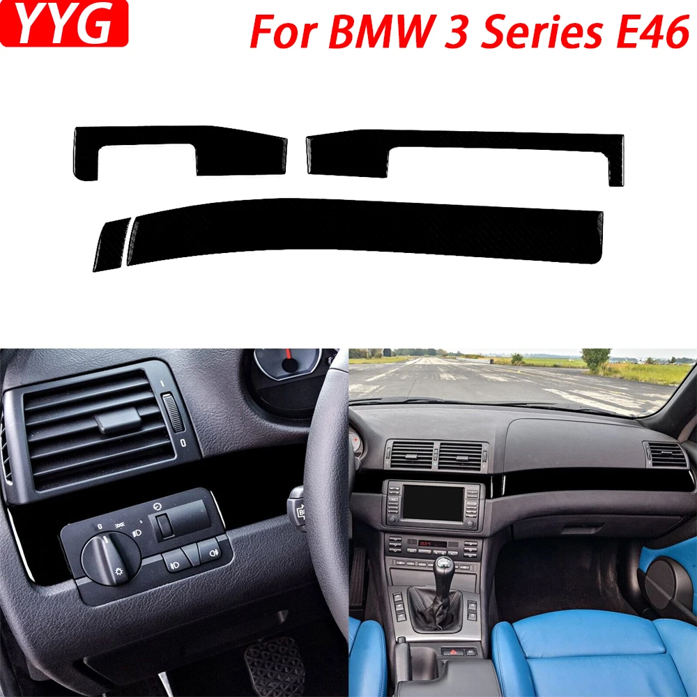 Фото Для BMW 3 серии E46 M3 1998-2006 пианино черная панель приборной панели костюм декоративный чехол аксессуары для украшения интерьера автомобиля Наклейка №1