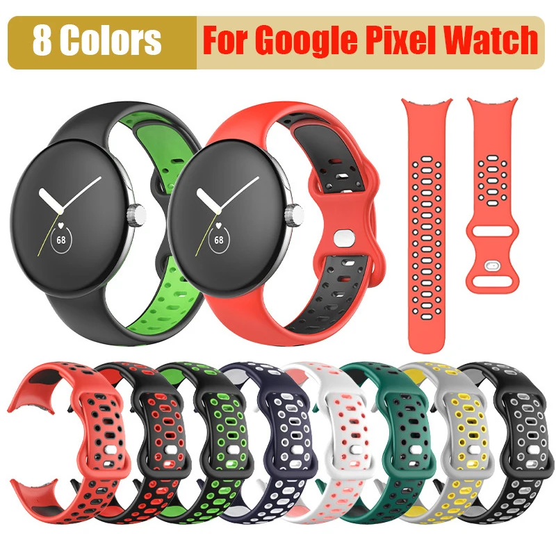 

Спортивный мягкий силиконовый ремешок с двойной пряжкой для Google Pixel Watch, ремешок для Pixel Watch Active, сменный ремешок для наручных часов