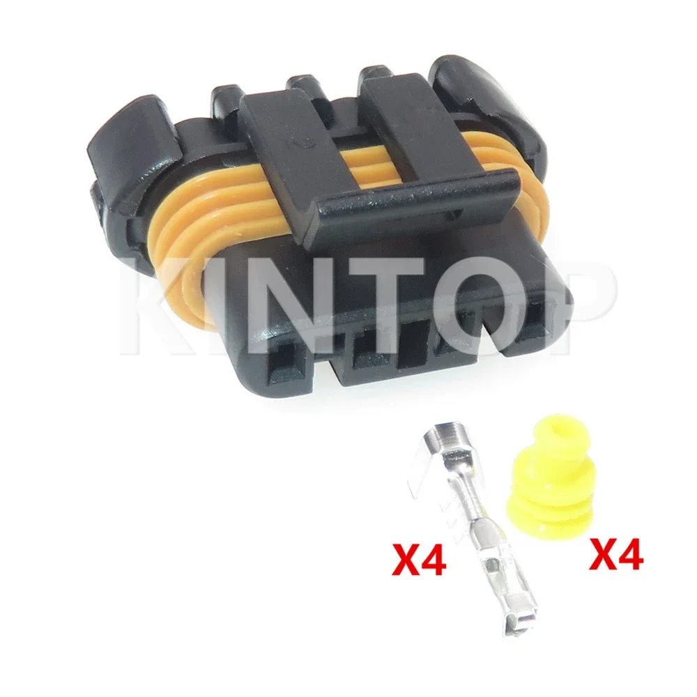 

1 комплект 4-контактного разъема переменного тока в сборе с проводами 12186568 Водонепроницаемая розетка жгута проводов автомобильного двигателя для Buick