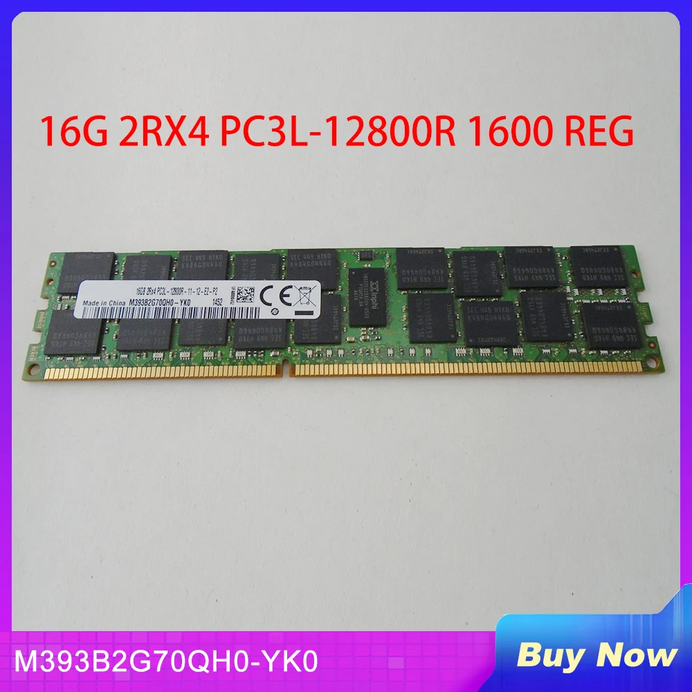 1 шт. для Samsung Серверная память 16 Гб 16 Гб 2RX4 PC3L-12800R 1600 REG M393B2G70QH0-YK0