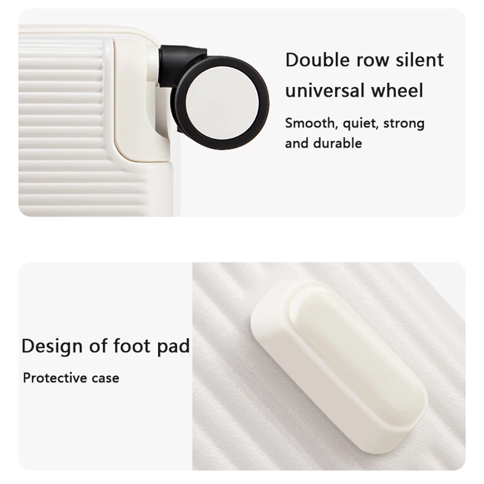 Wide tie rod luggage universal wheel durable suitcase men luggage case