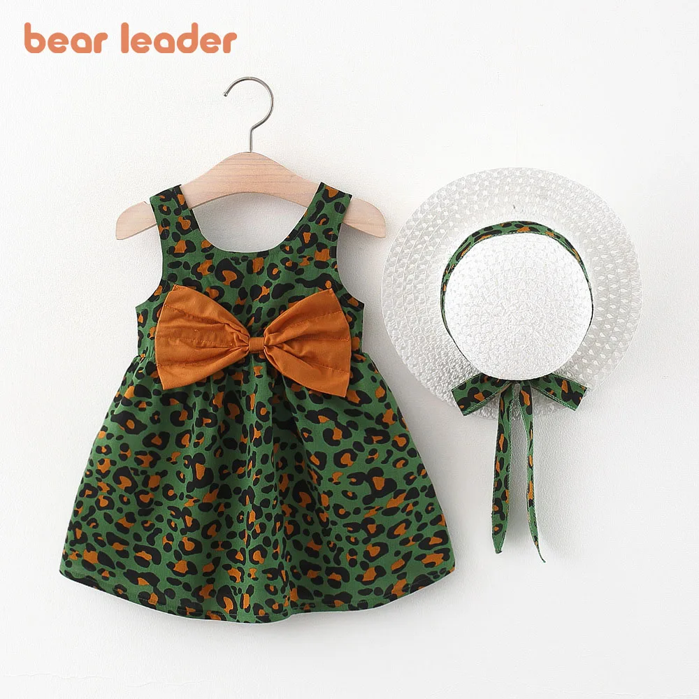 

Bear Leader/Летняя одежда для маленьких девочек; Платья с леопардовым принтом для маленьких девочек; Одежда для малышей; Одежда для новорожденны...