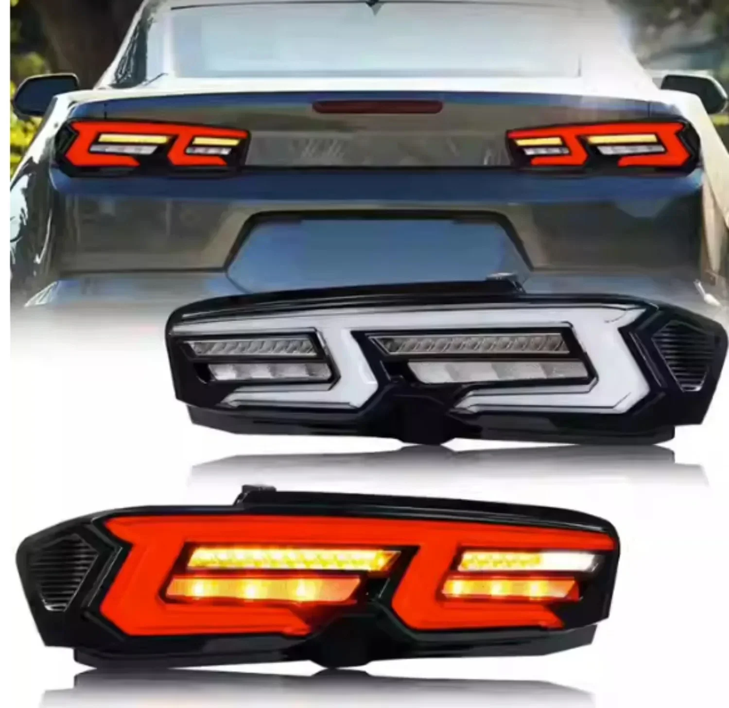 Фото Задний фонарь для Chevrolet Camaro 19-23: указатель поворота, стоп-сигнал, фонарь заднего хода №1