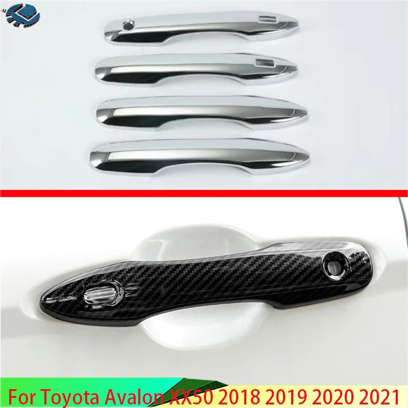 

For Toyota Avalon XX50 2018 2019 2020 2021 ABS Chrome Door Handle Cover With Smart Key Hole Catch Cap Trim Molding