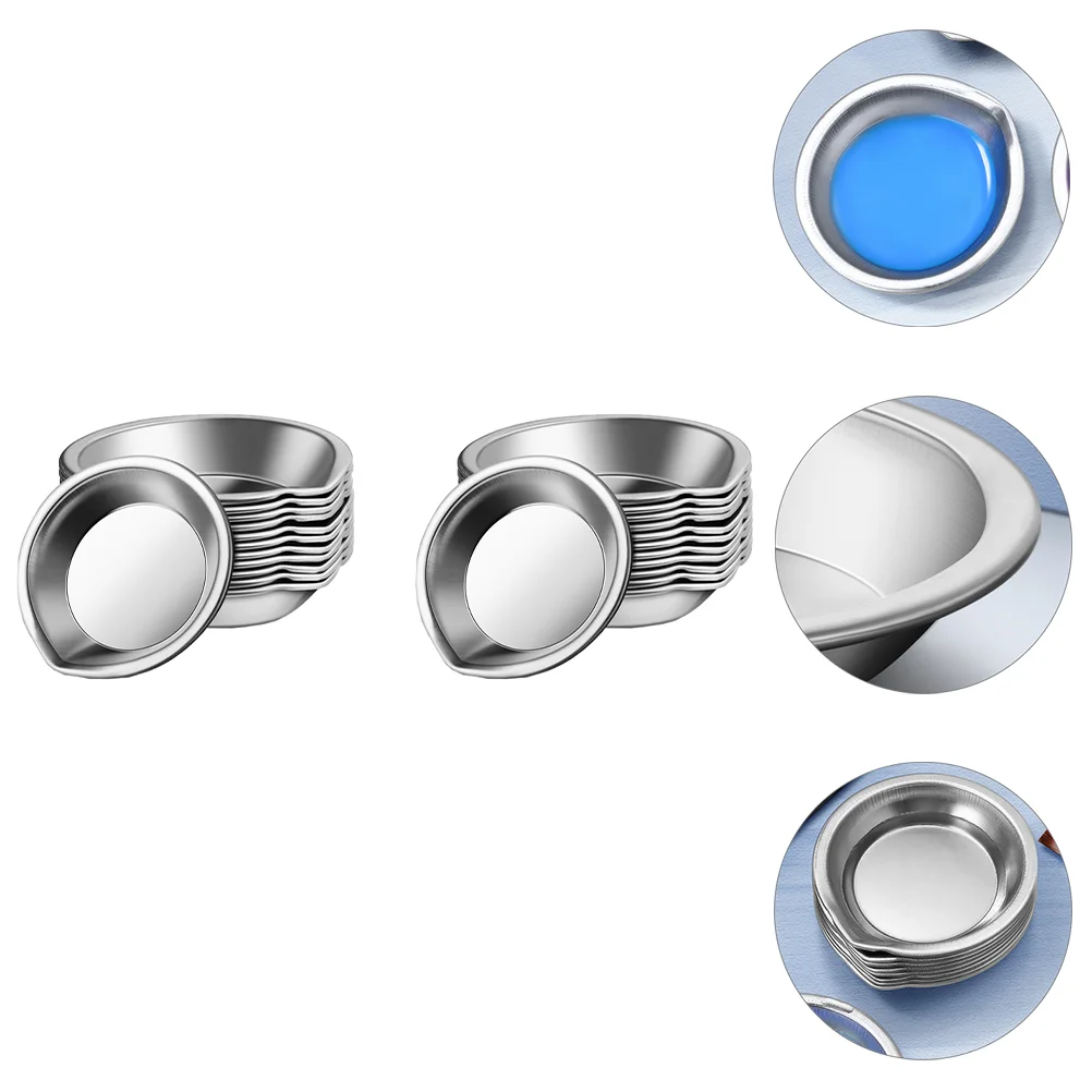 

24 Pcs Round Artist Mixering Dish Tray Palettes Easy Pour Palette Watercolor Pigment Tray Student Makeup Plate