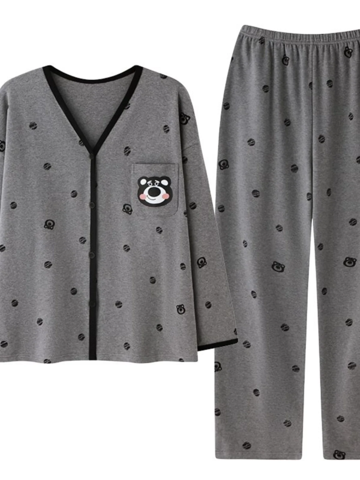 Мягкие пижамы женские весенне-осенние с длинными рукавами свободные и милые