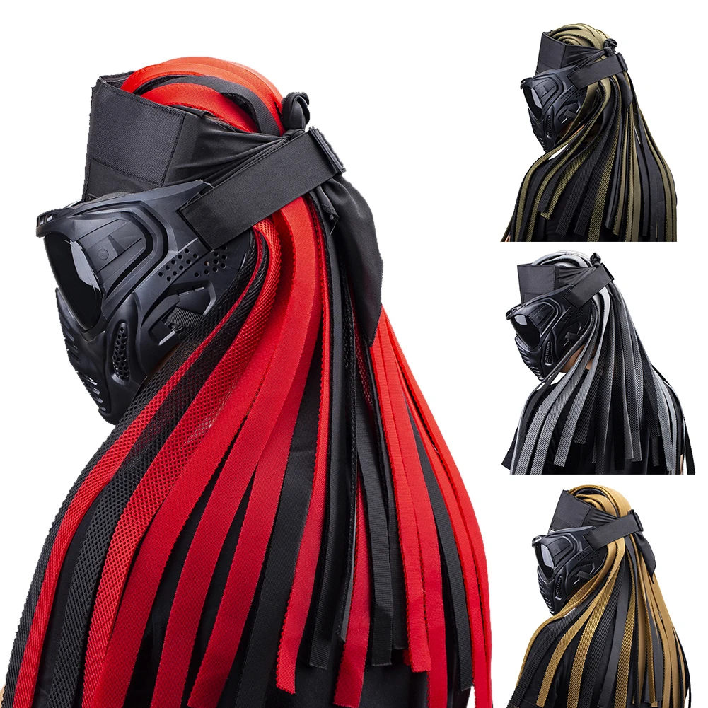 

Unisex Indian Braids Dreadlocks Mask Hunting Sports Forehead Headgear for Safety Protective Mask Outdoor Cosplay Prop