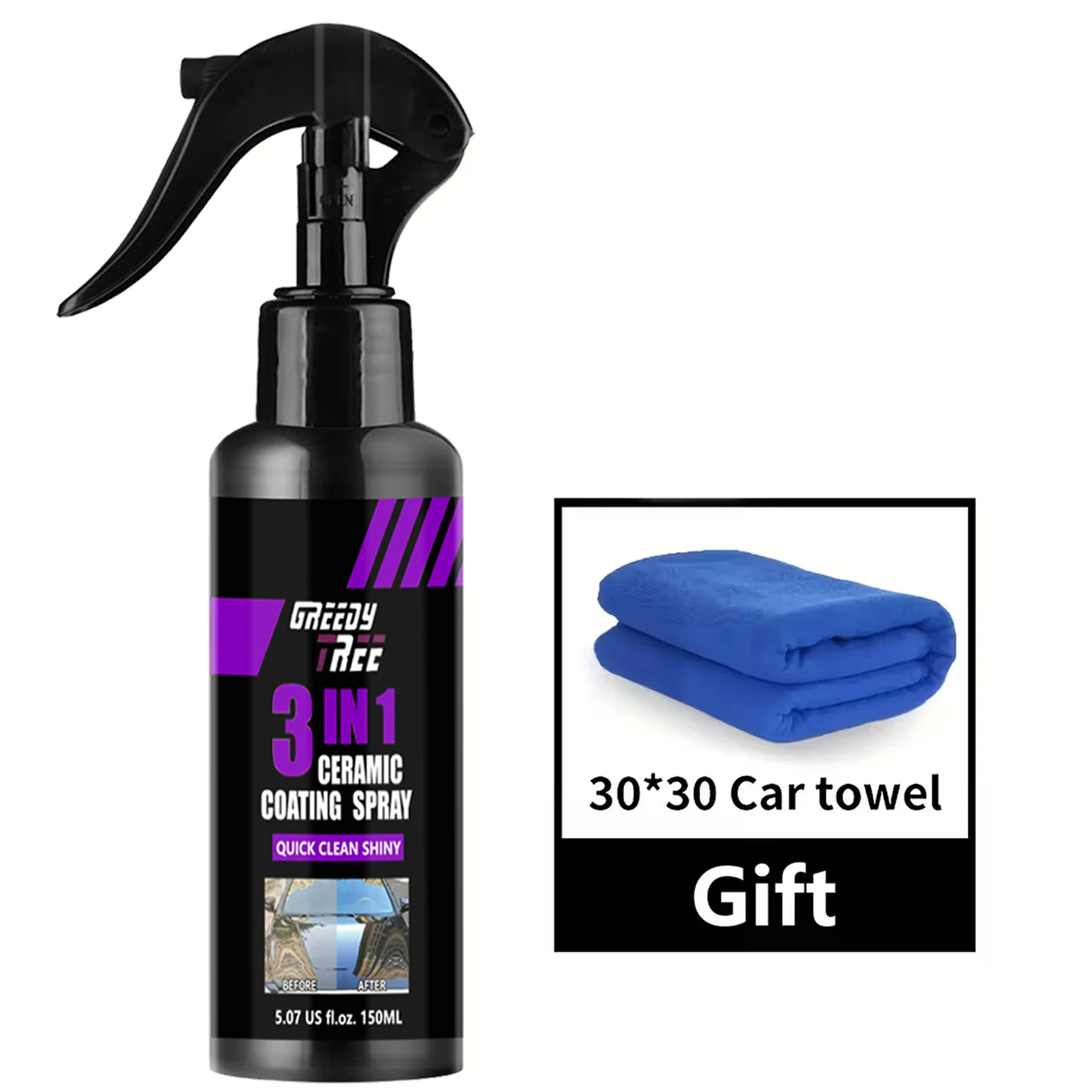 

Спрей Для Защиты Автомобильной Краски 3-в-1: Многофункциональное Керамическое Покрытие Для Восстановления