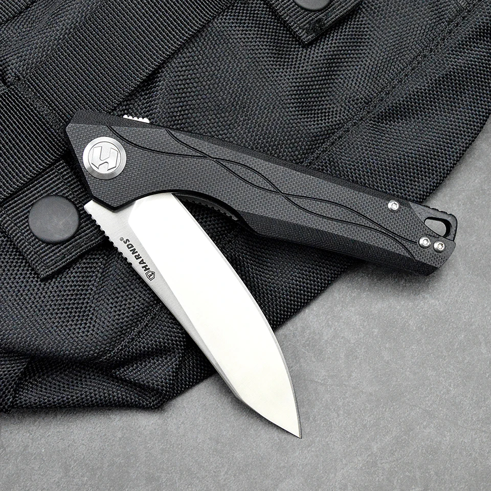 Охотничий складной нож Harnds Harvest Sandvik 14C28N Стальной походный с карманным зажимом и