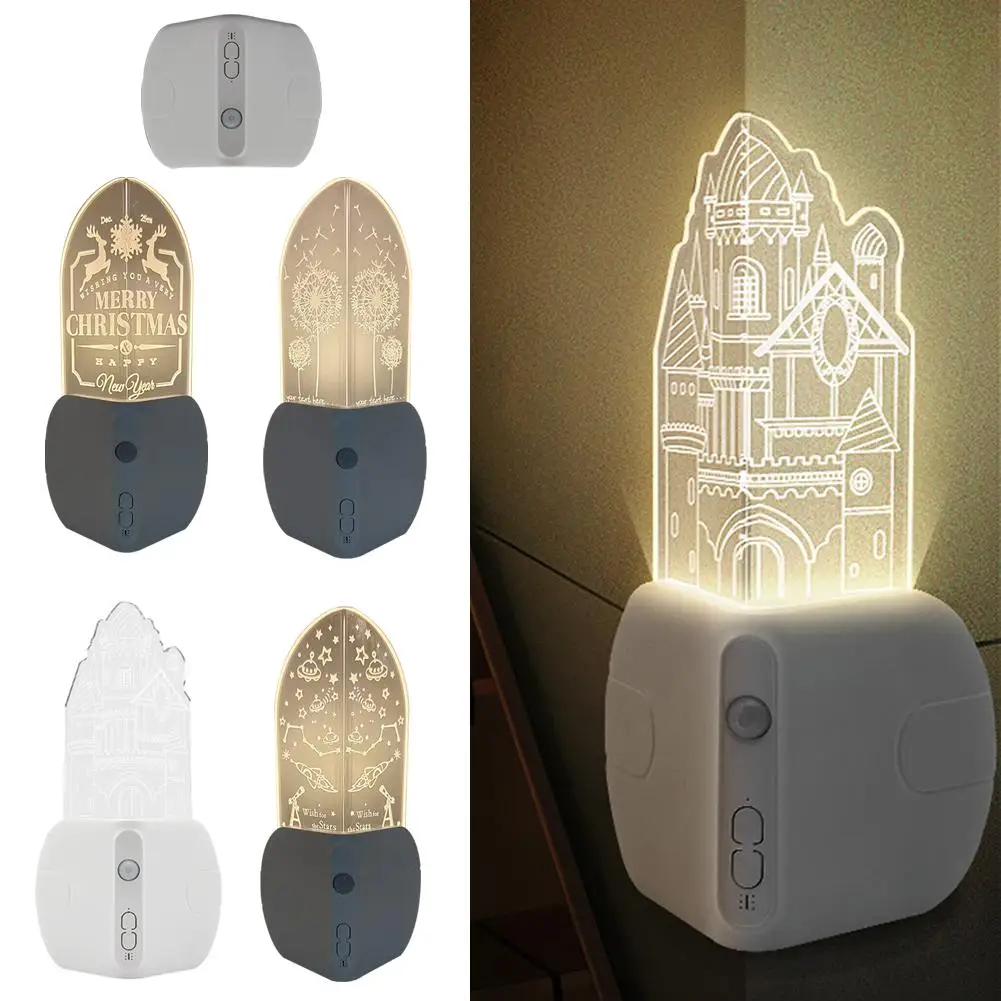 

LED Smart Magnetic Corner Night Lamp Bedside Castle Corridor Atmosphere Charging Decor Aisle Awesome Home Light Sensor Wall A6G2