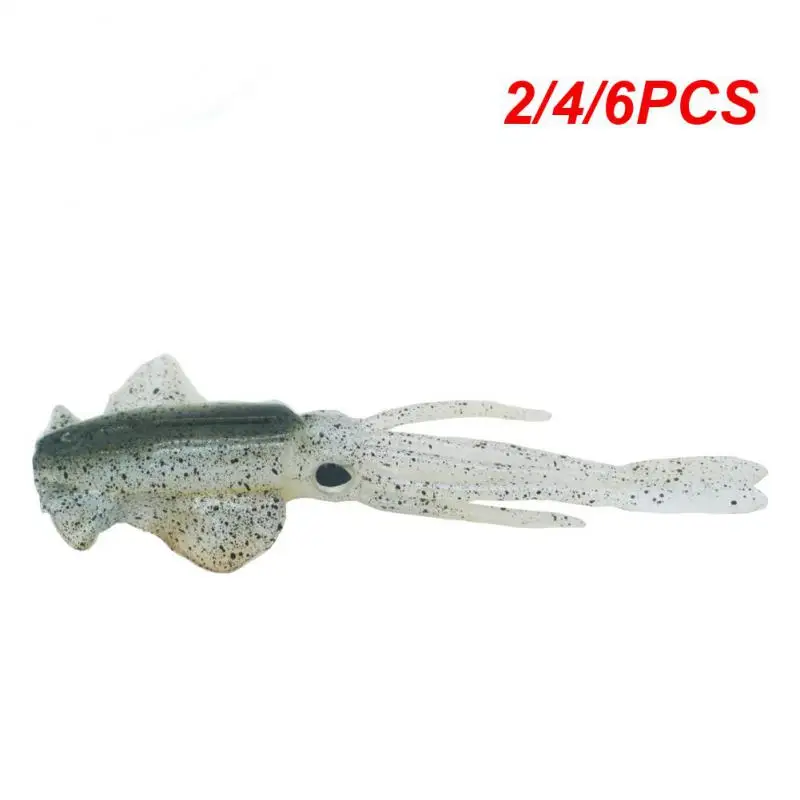 2/4/6 шт. бионическая приманка для кальмара устойчивая к царапинам дно бионический